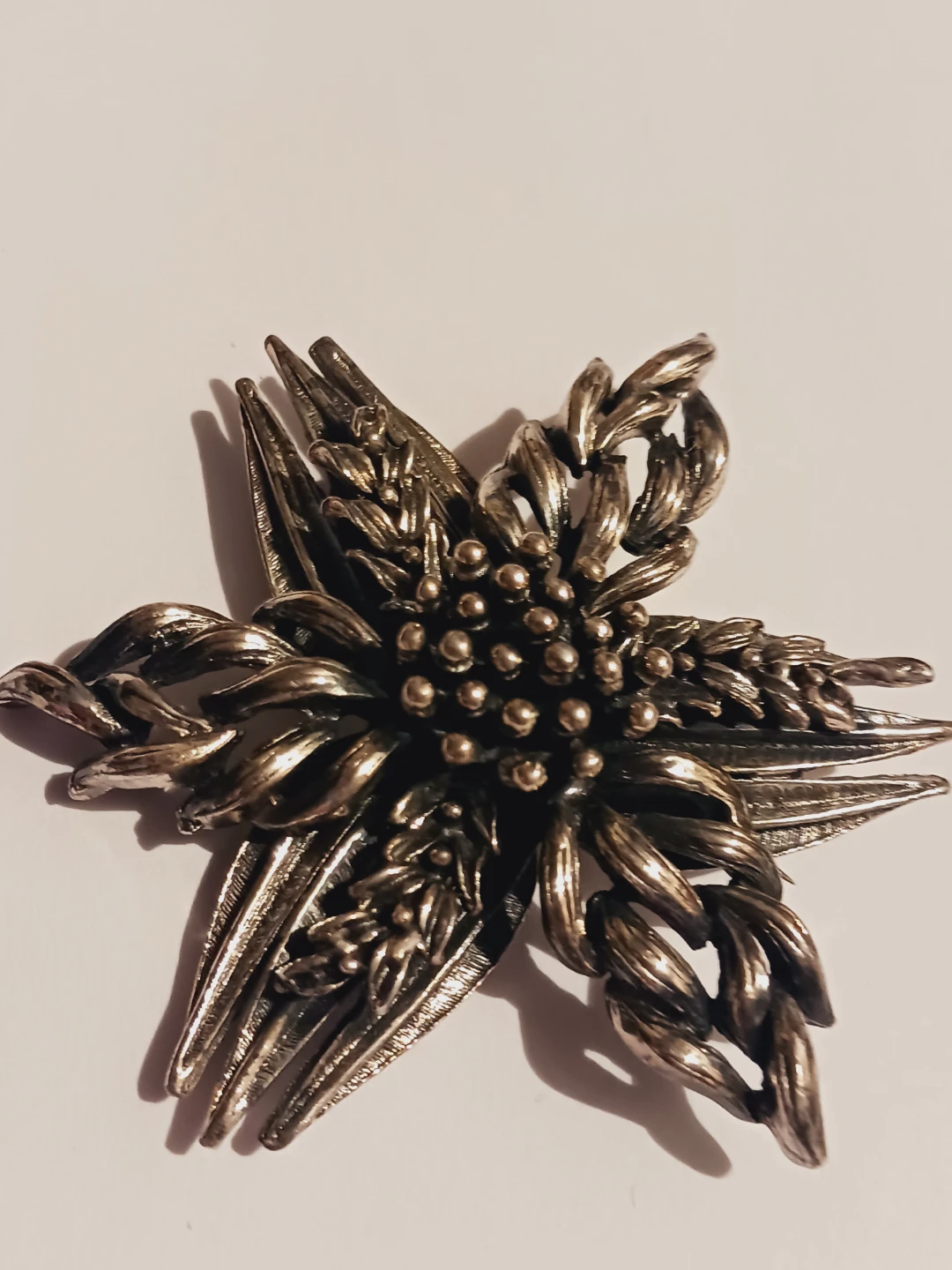 Sterling Silver Large Vintage Starburst Brooch - photo 3