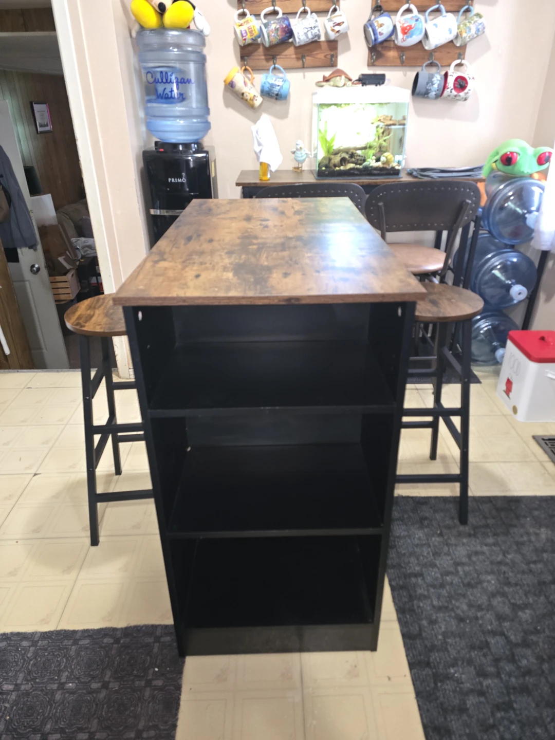 3-Piece Bar Table Set with 2 Stools