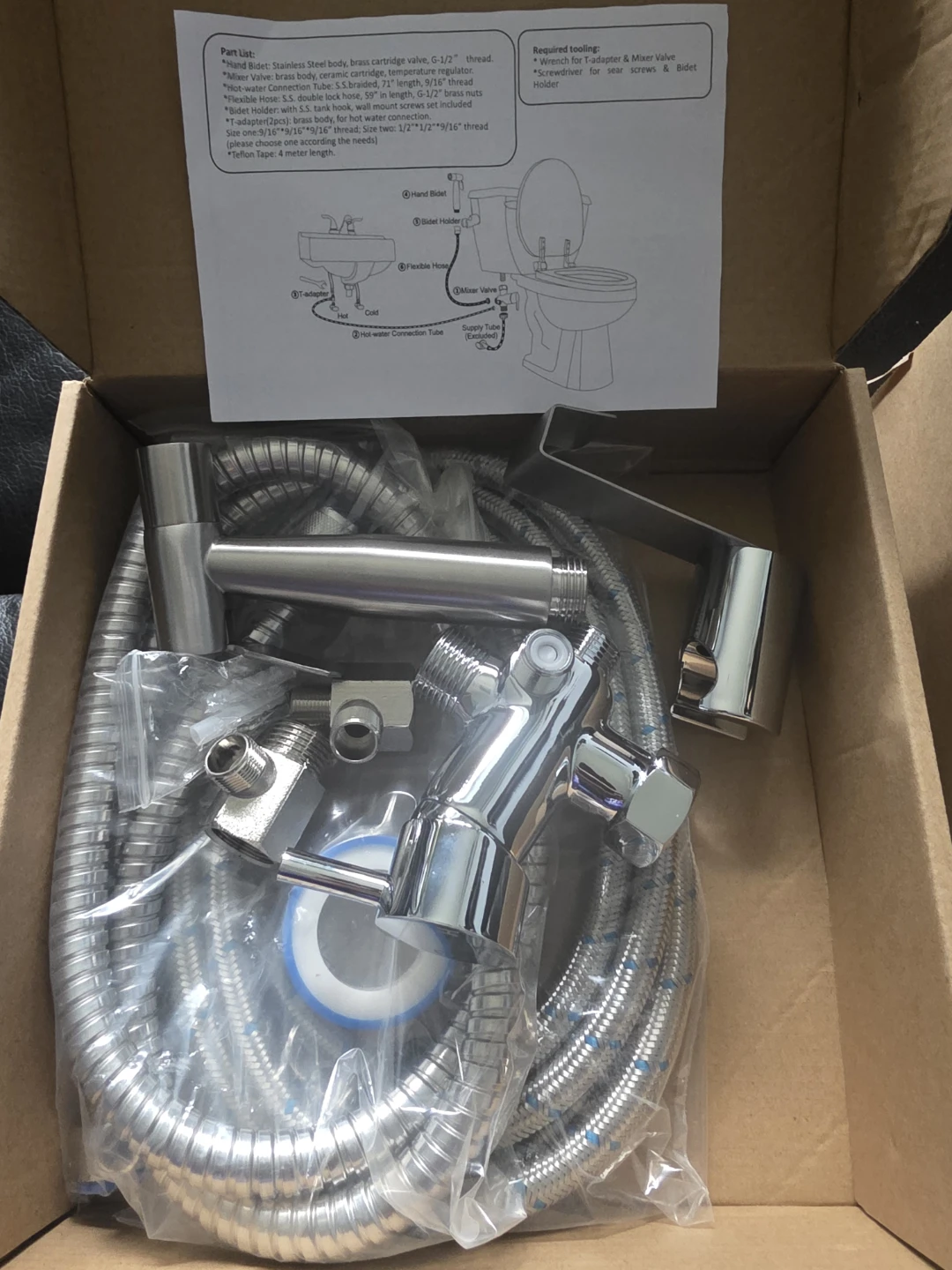 Stainless Steel Bidet Sprayer Set - photo 3