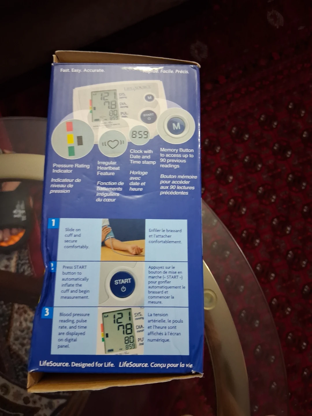 LifeSource Deluxe One Step Blood Pressure Monitor - photo 3