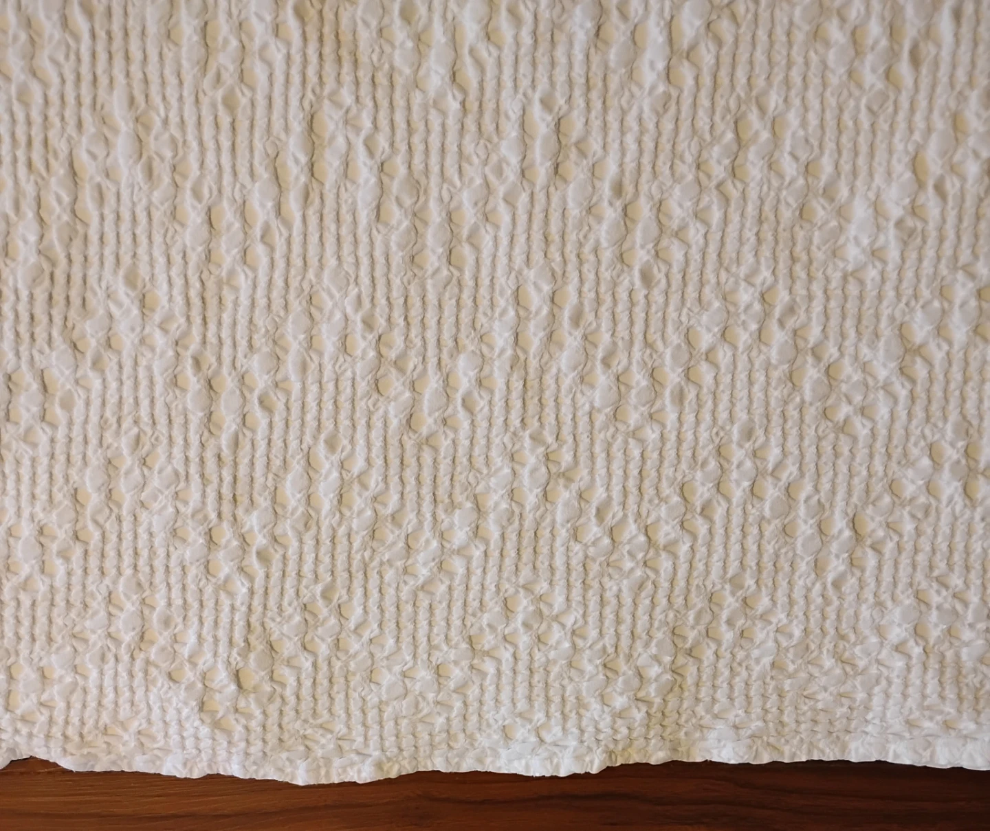 Queen Size White Linen Coverlet
