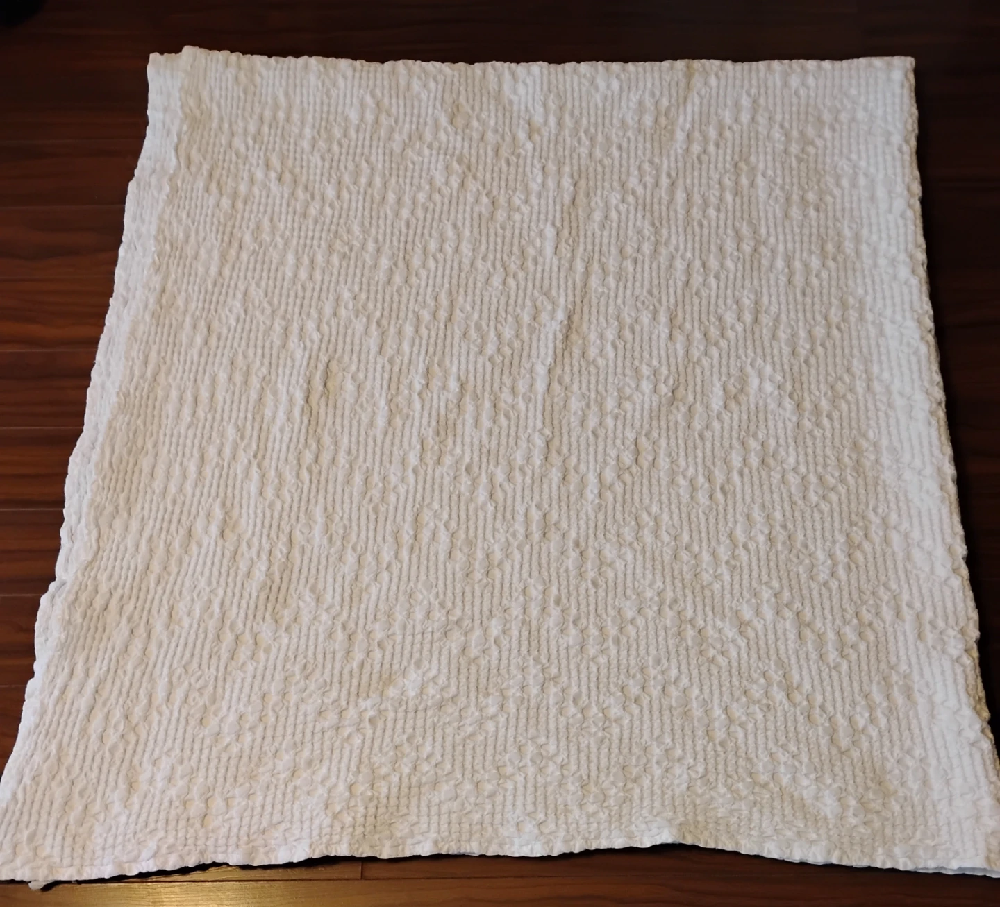 Queen Size White Linen Coverlet - photo 2
