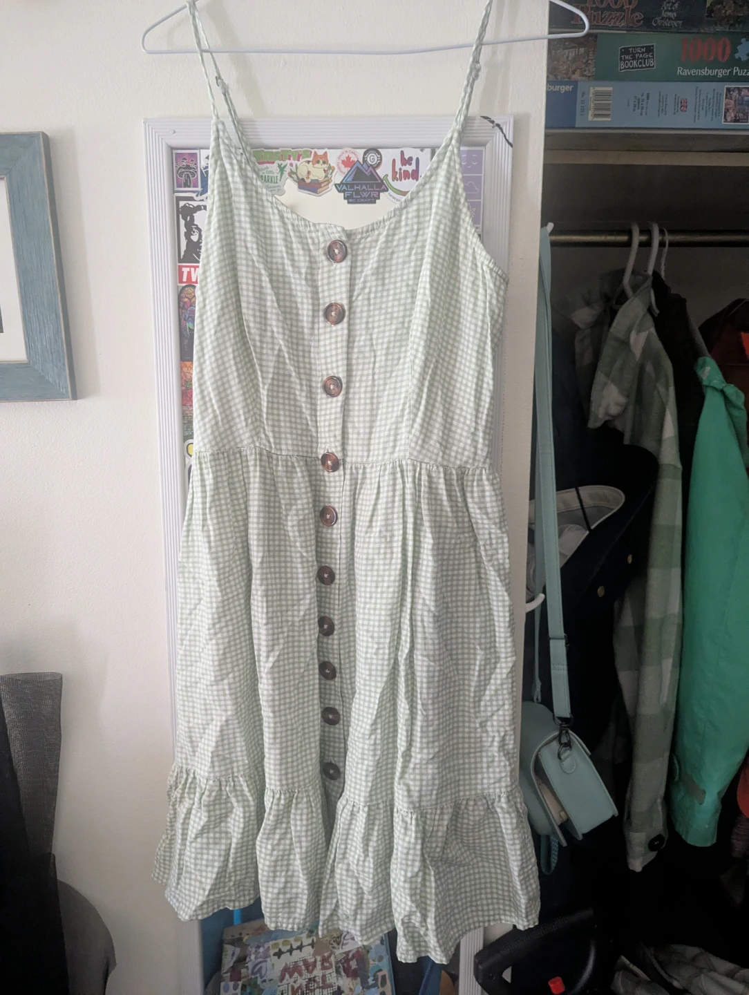 Light Green Gingham Sundress
