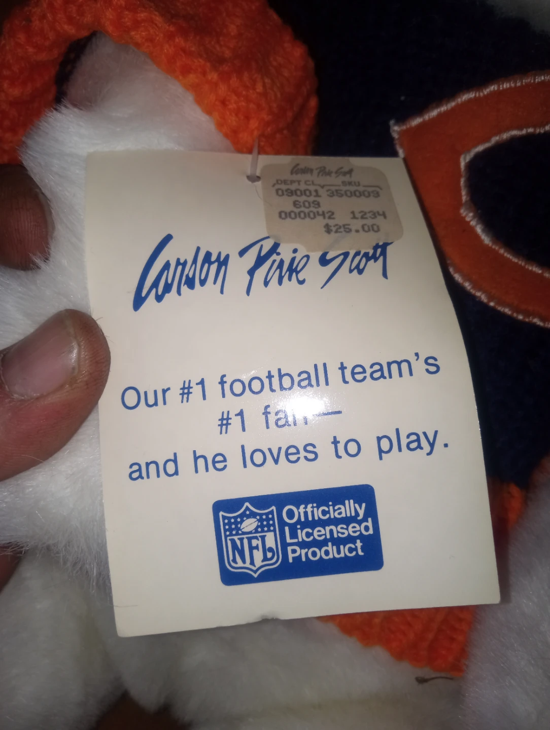 Vintage 1985 Chicago Bears Carson Pirie Scott Plush Bear - photo 5