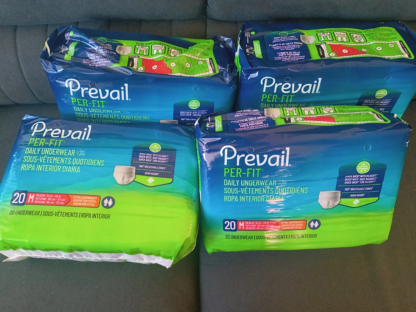 Prevail Per-Fit Adult Underwear - Size Medium - 80 Count