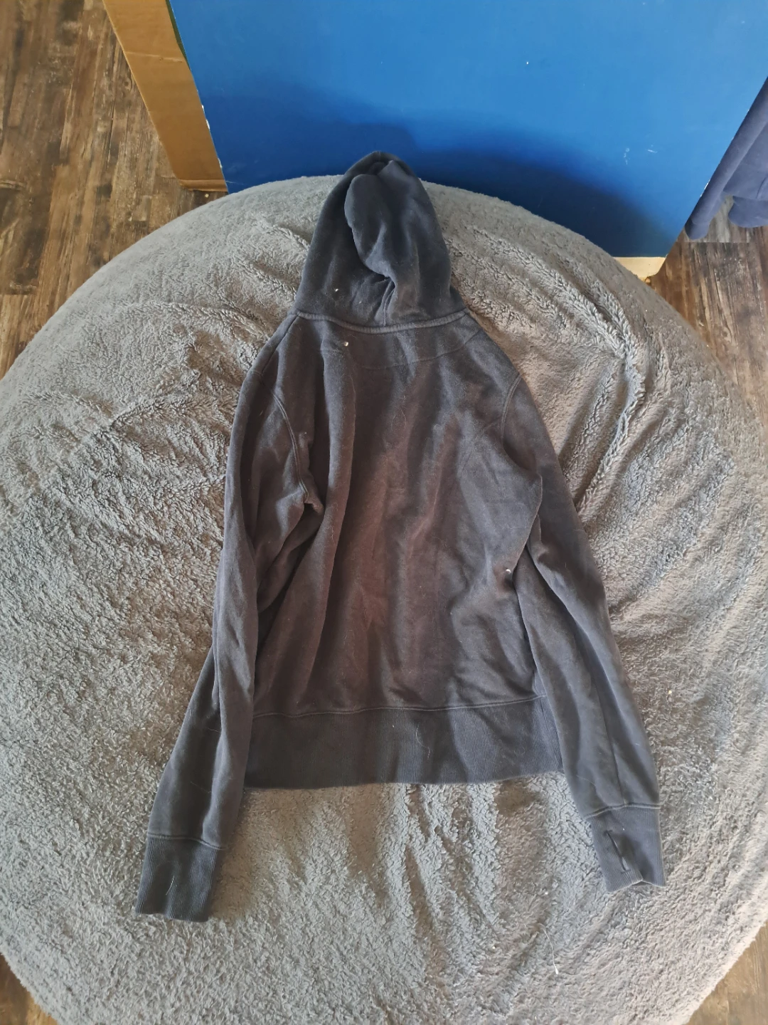 Black Zip-Up Hoodie with Front Pockets - photo 2