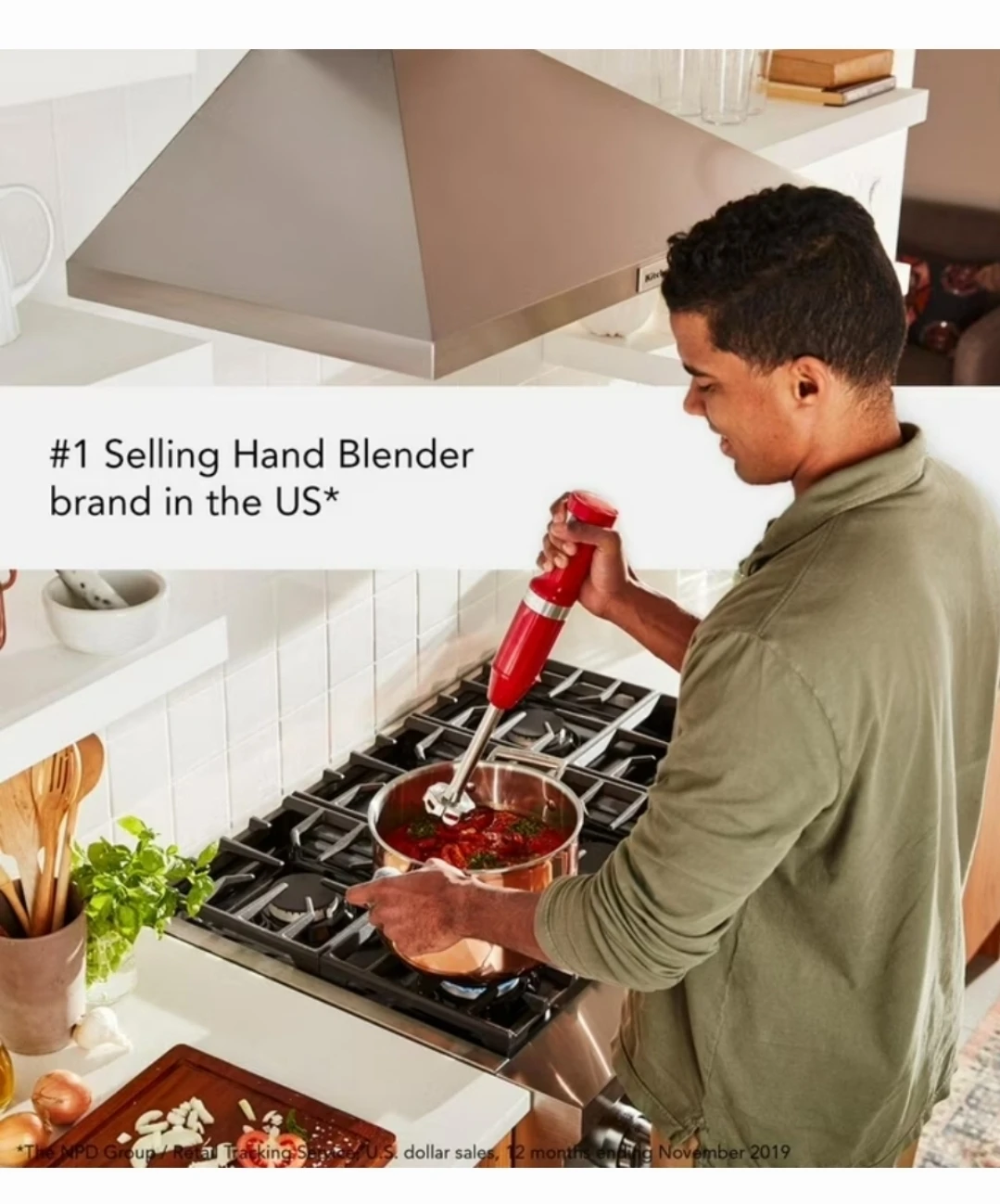 KitchenAid Cordless Variable Speed Hand Blender - Passion Red - photo 3