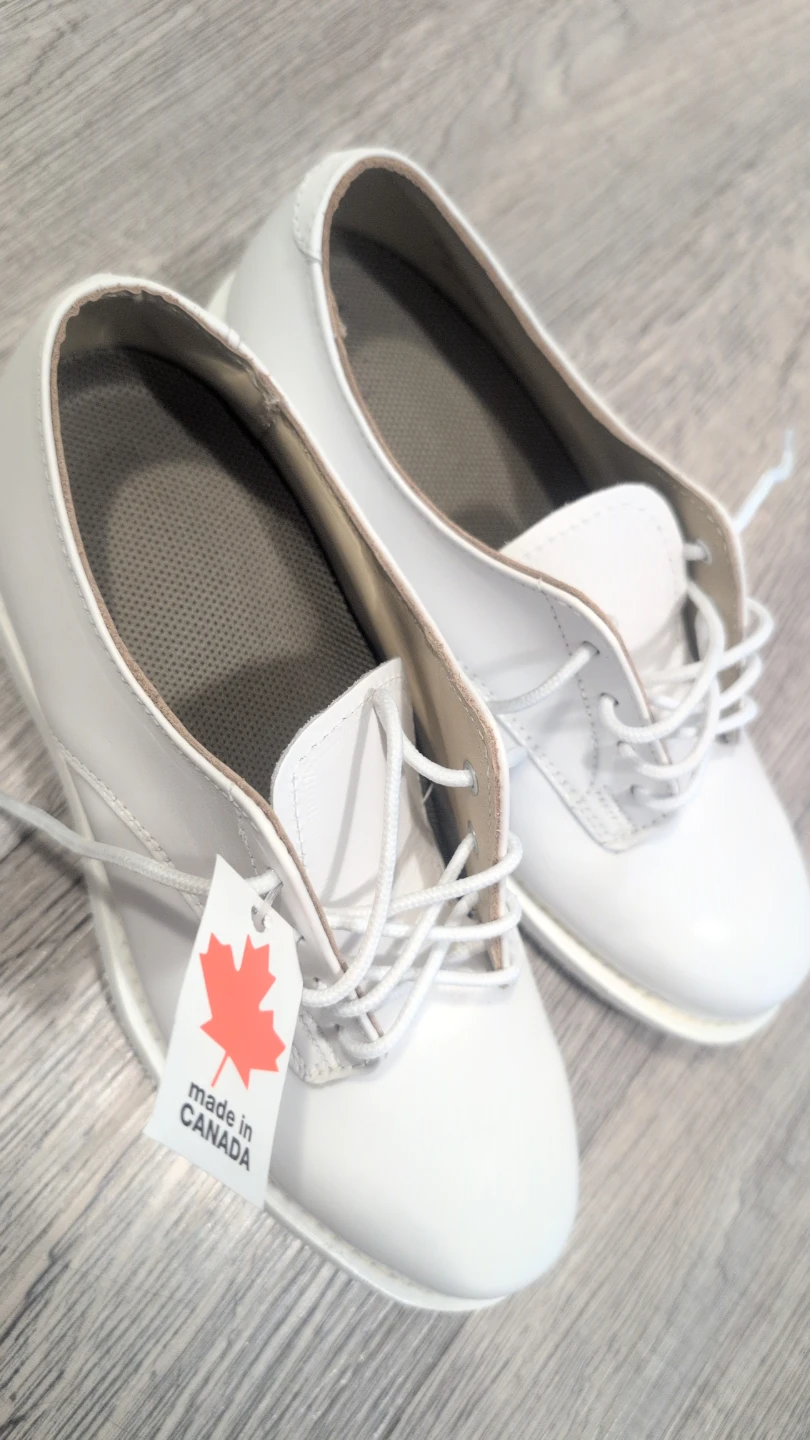 White Leather Oxford Shoes