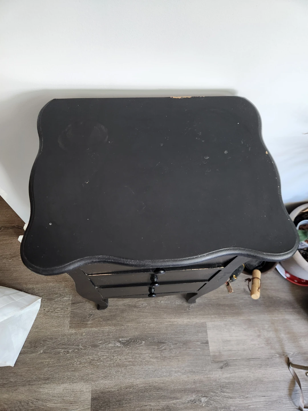 Black 3-Drawer Side Table ⚽ - photo 2