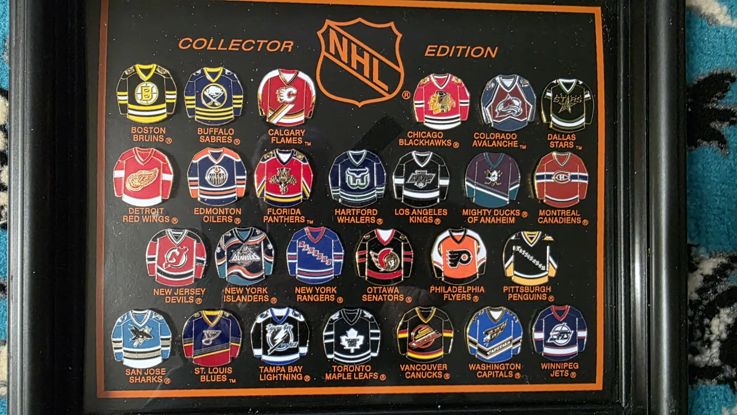 NHL Collector's Edition Jersey Pin Set