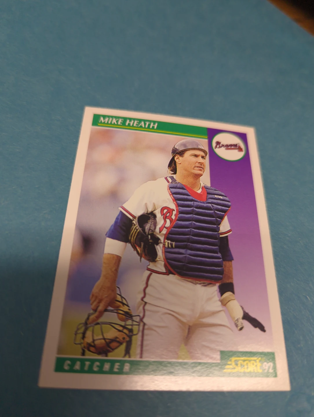 Score 1992 Mike Heath Catcher Baseball Card ⚽