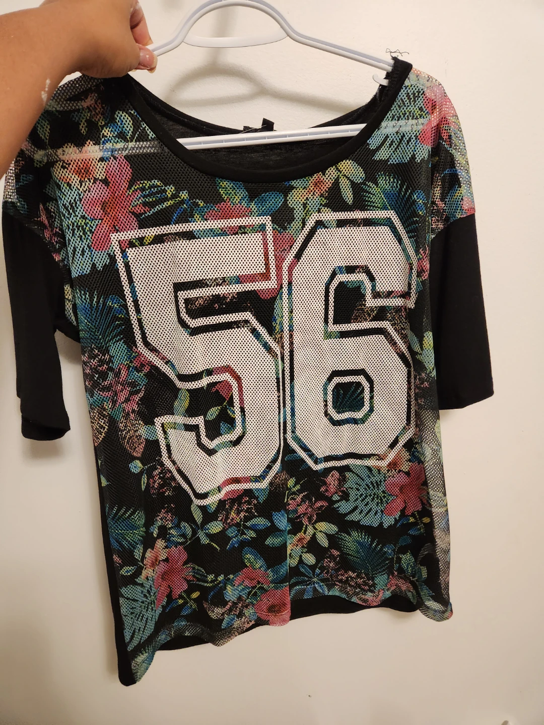 Women's Floral Mesh "56" T-Shirt ⚽