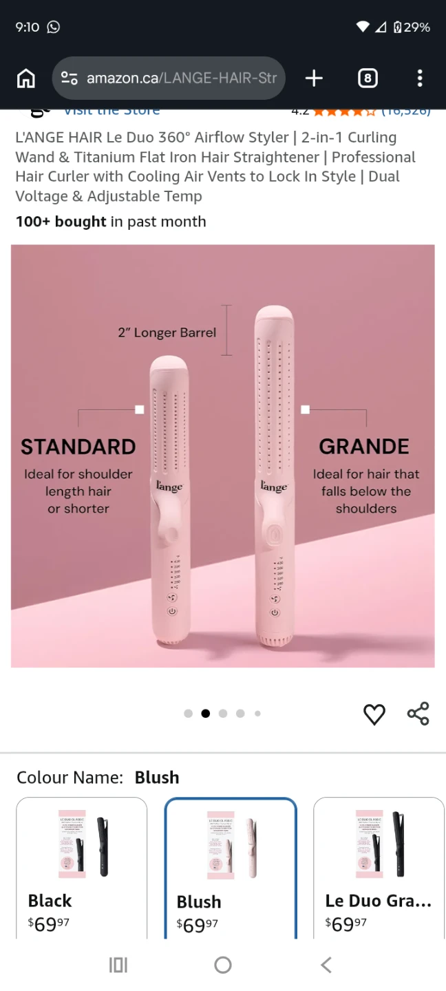 Lange Hair Le Duo 360° Airflow Styler Blush