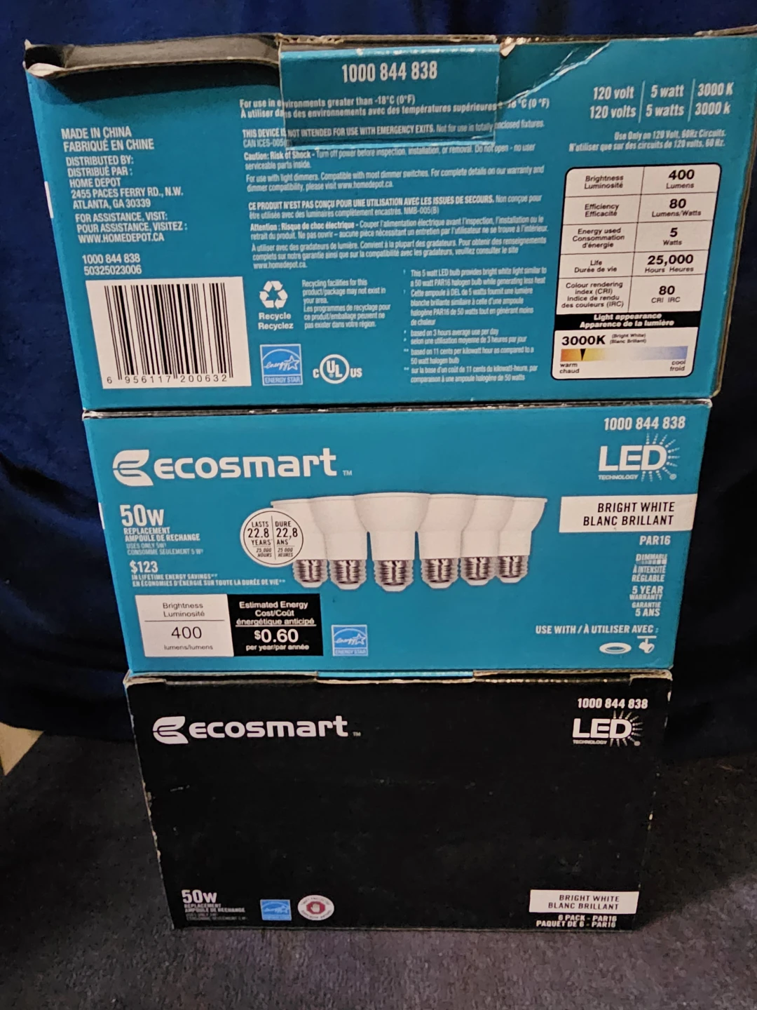 Ecosmart 50W LED Light Bulbs (18 Pack)