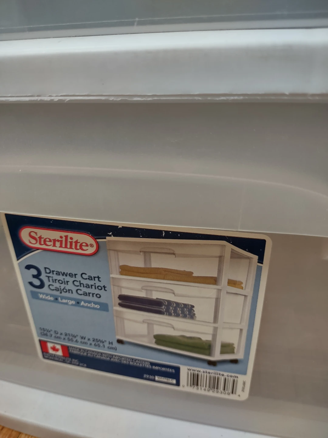 Sterilite 3 Drawer Cart - photo 2