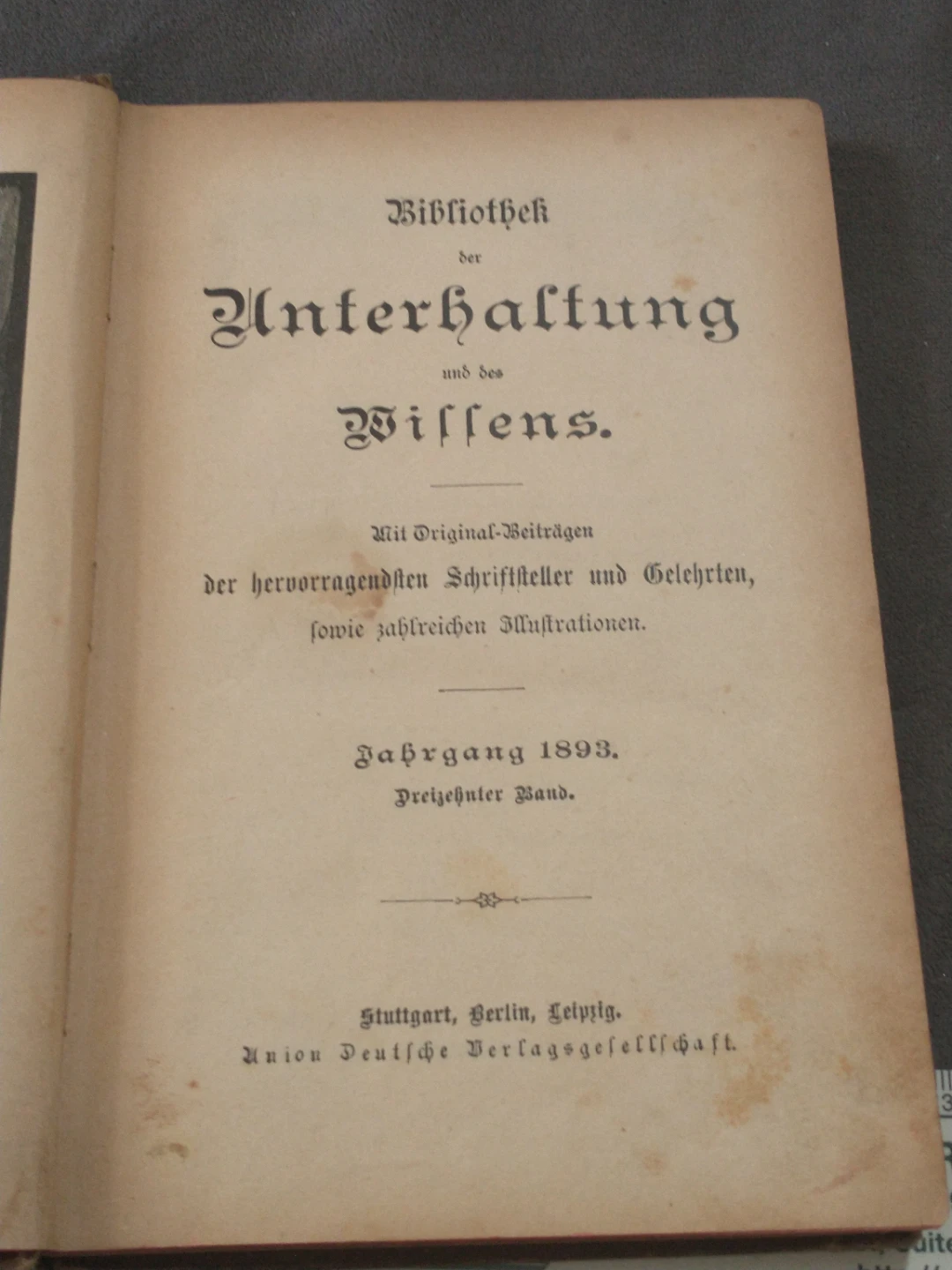 1893 Bibliothek der Unterhaltung und des Wissens - Jahrgang - photo 4