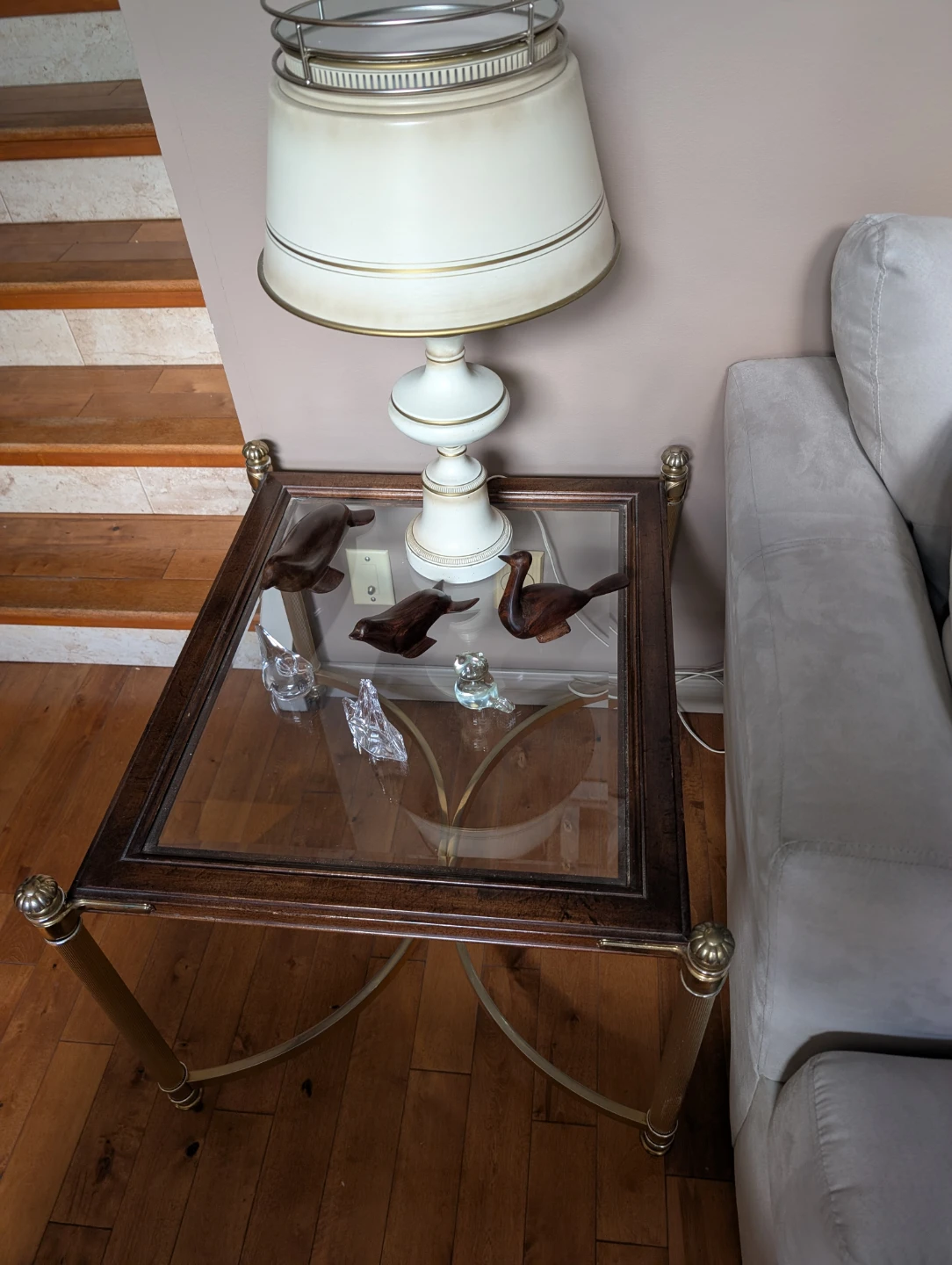 End Table with Stained Glass Accent - photo 2