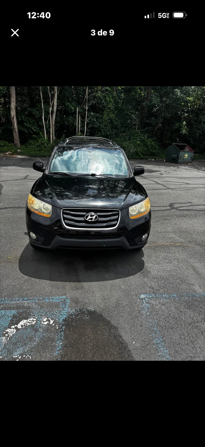 Hyundai Santa Fe Black Leather Interior