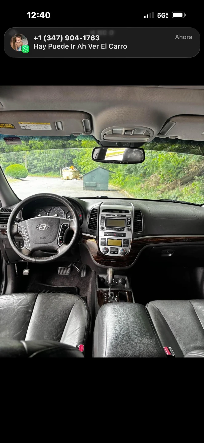 Hyundai Santa Fe Black Leather Interior - photo 2