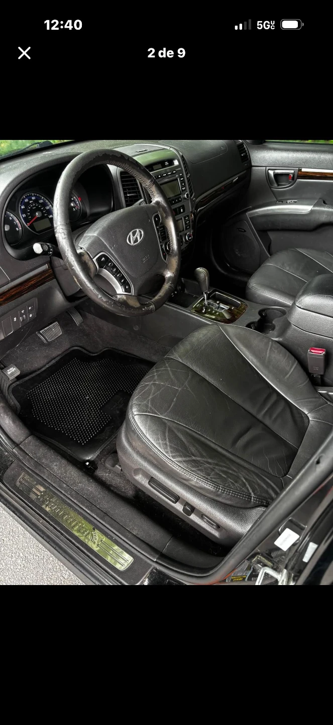 Hyundai Santa Fe Black Leather Interior - photo 4