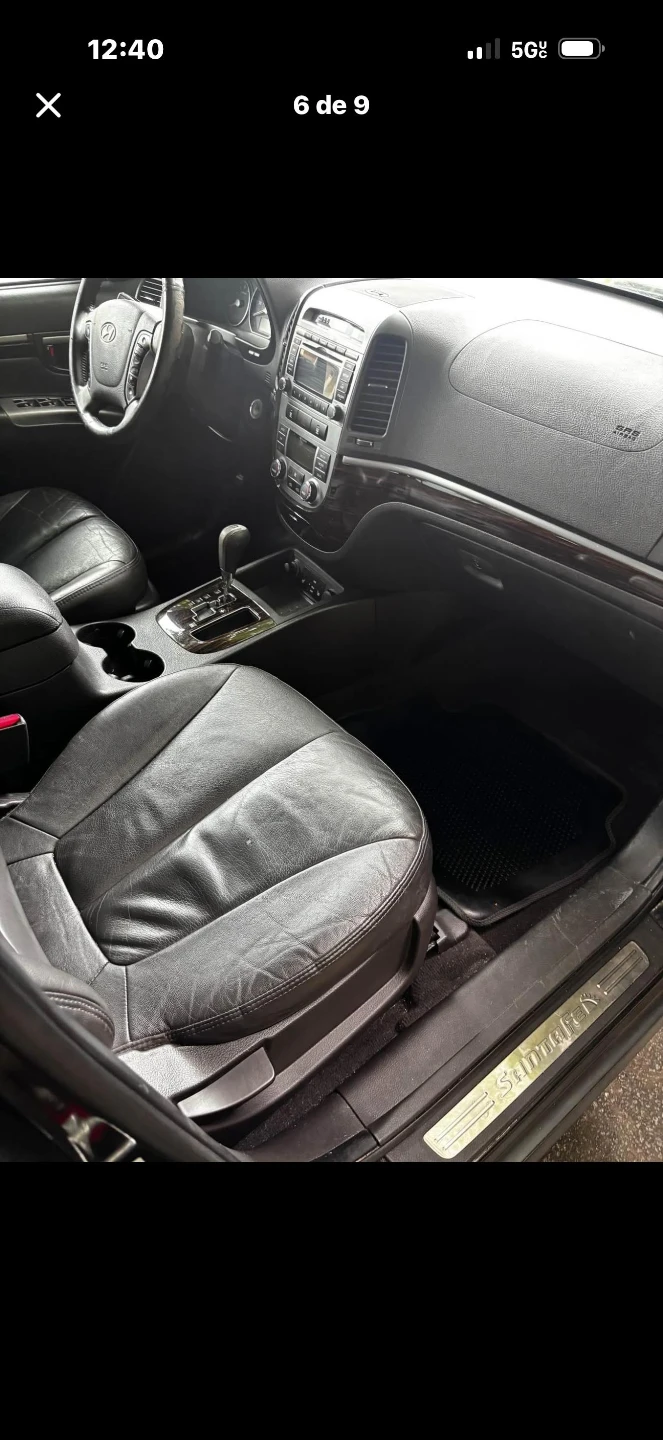 Hyundai Santa Fe Black Leather Interior - photo 5