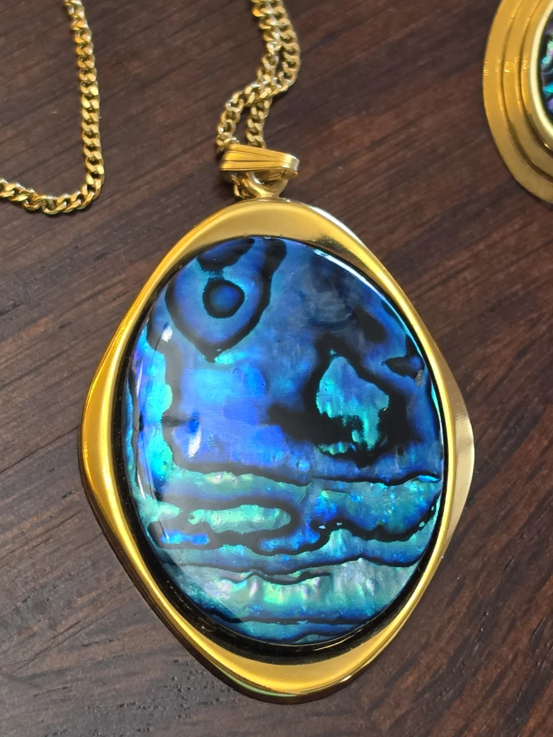 Vintage Abalone Shell Necklace and Earring Set ⚽️ - photo 2
