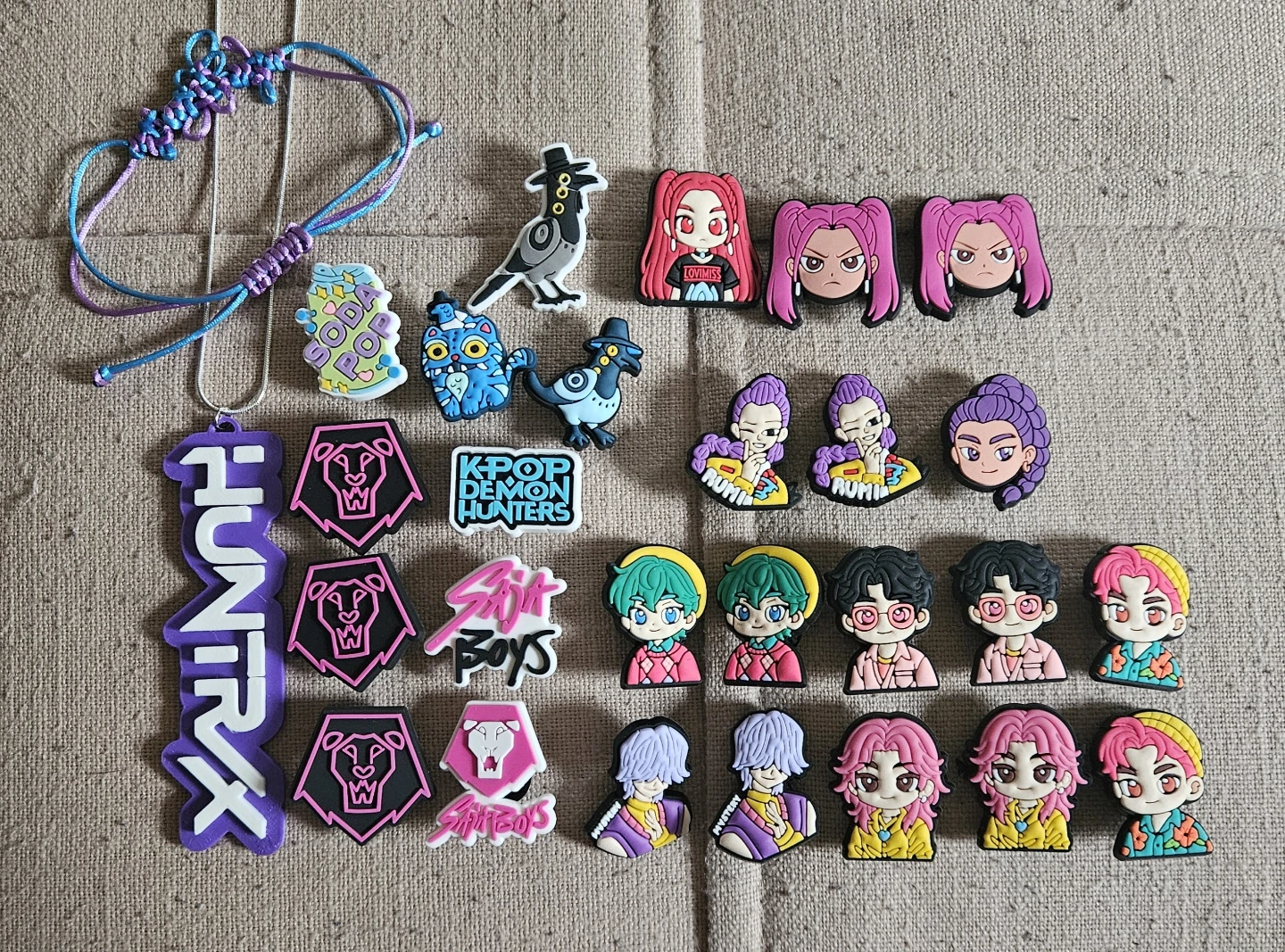 K-Pop Demon Hunters Shoe Charms & Necklace Set