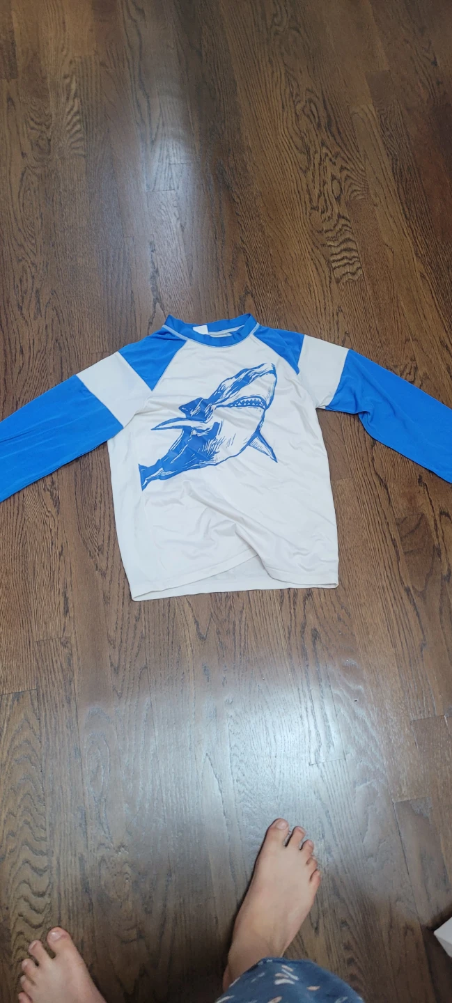 Gymboree Boys Shark Rash Guard Size L (10-12)⚽️