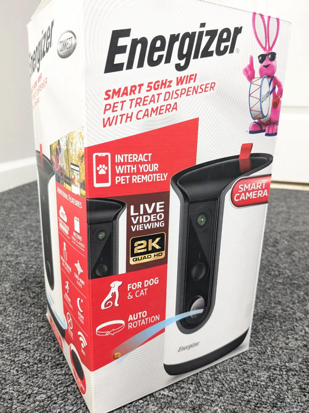 Energizer SMART Pet-Treat Dispenser with 2K Camera Kit