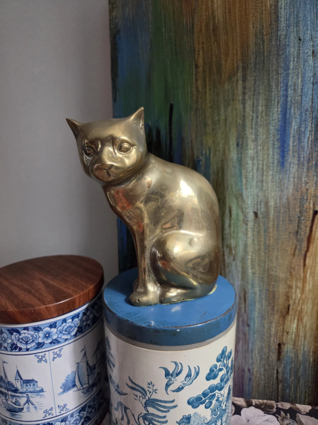 Brass Cat Figurine