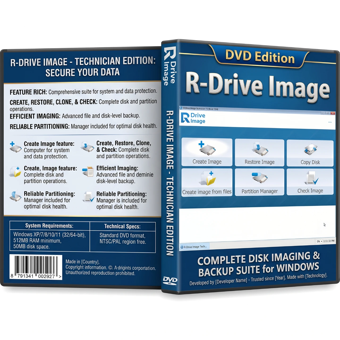 R-Tools R-Drive Image Technician Edition Bootable DVD