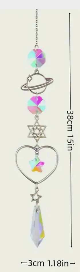 Crystal Sun Catcher - Planet & Star Design - photo 3