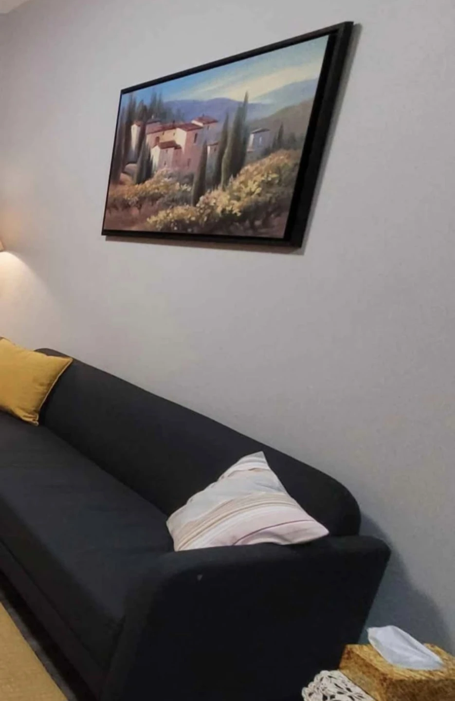 🖼️ Framed Landscape Painting of Italian Villa - photo 3