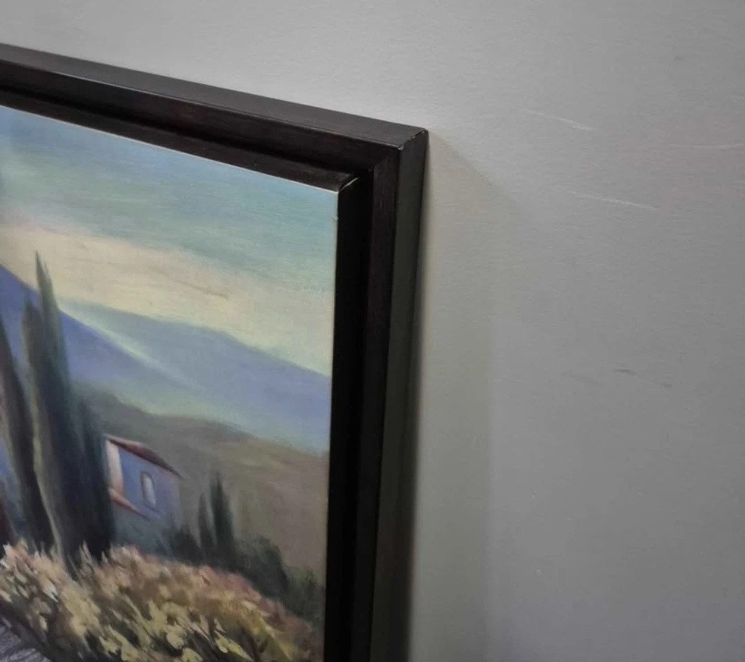 🖼️ Framed Landscape Painting of Italian Villa - photo 4