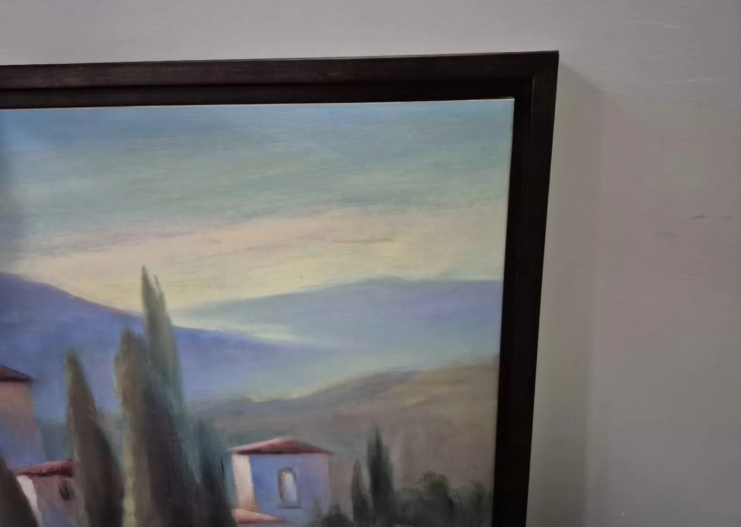 🖼️ Framed Landscape Painting of Italian Villa - photo 5