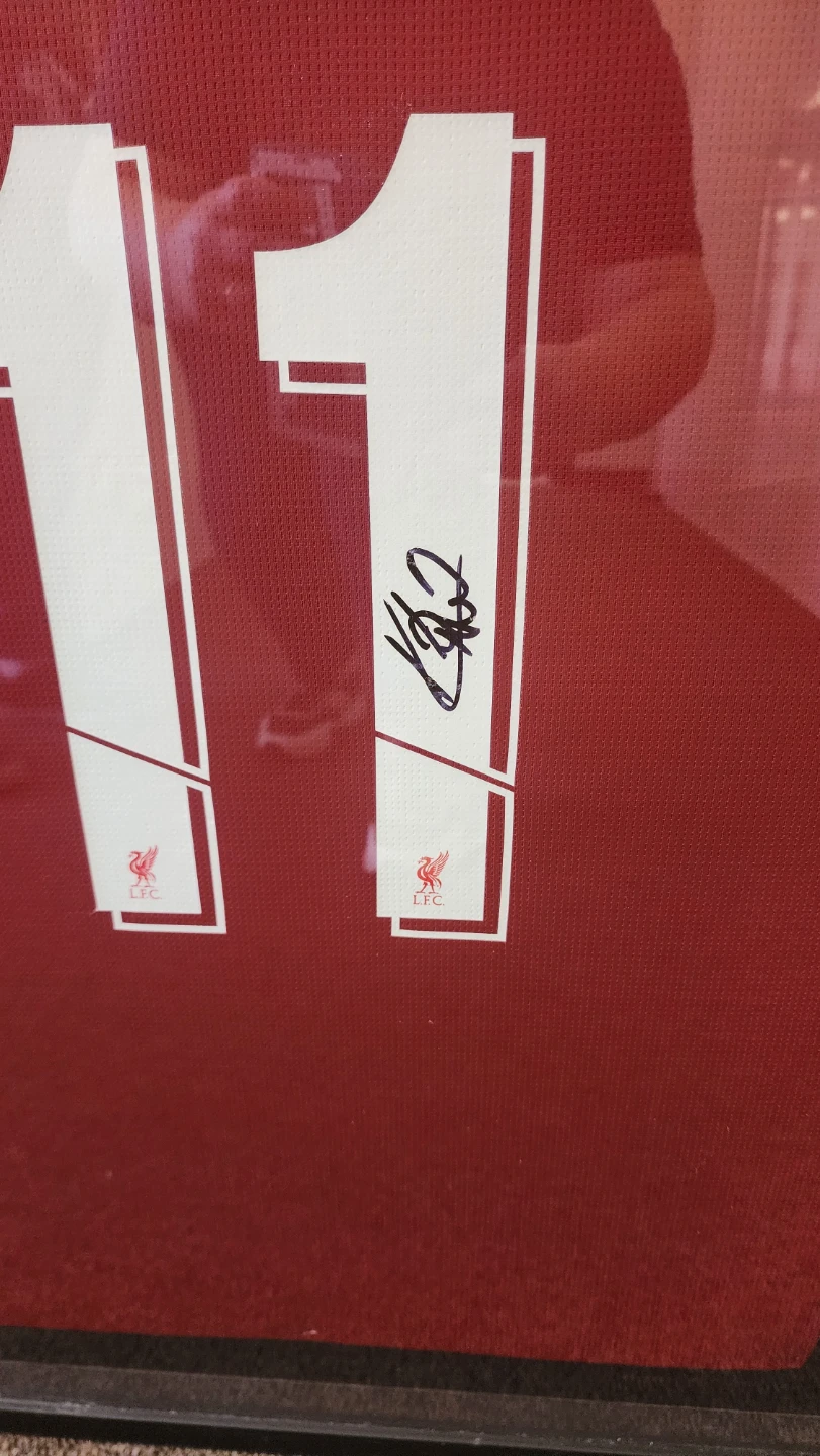 Framed Liverpool FC  Jersey with Autograph Jürgen Klopp.