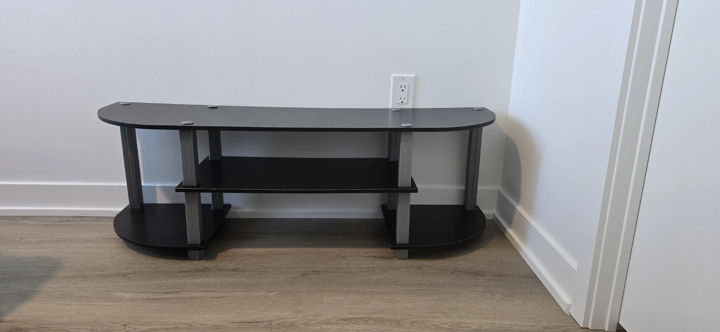 Black 3-Tier TV Stand - photo 2