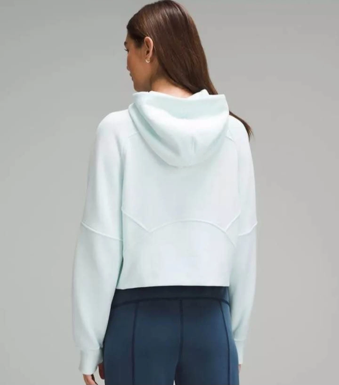 Lululemon Scuba Half Zip Hoodie Light Blue Cropped - photo 2
