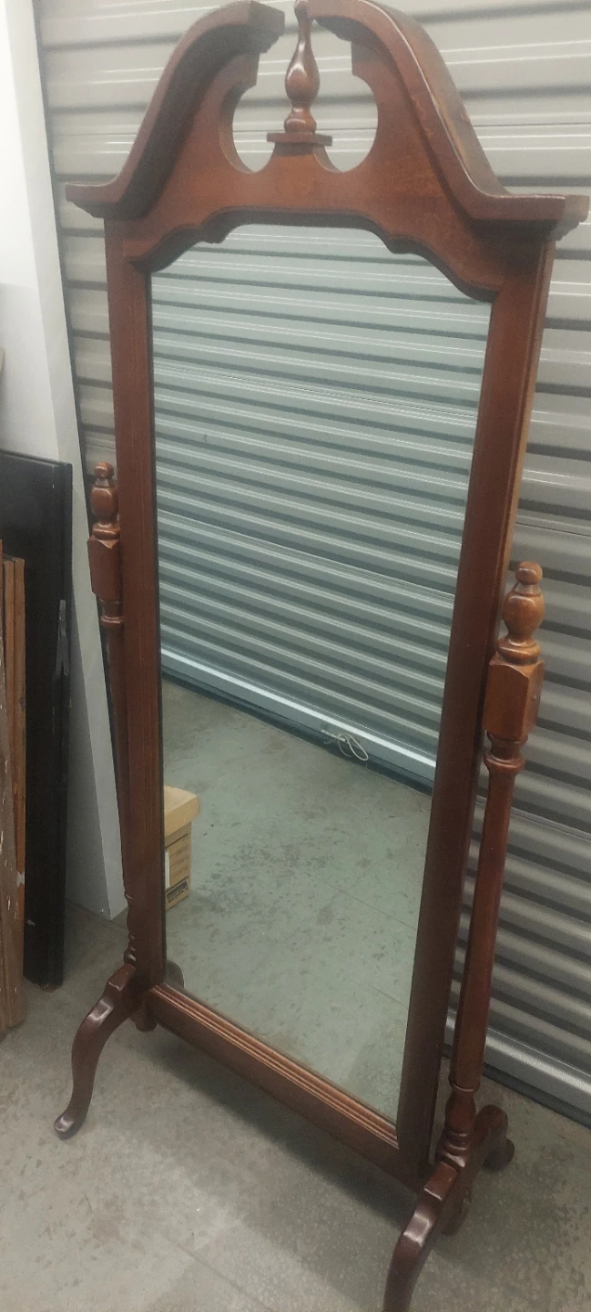 Wooden Cheval Mirror