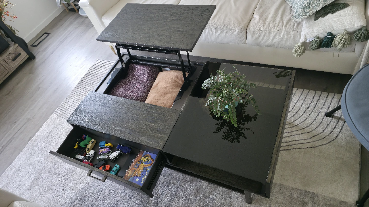 Lift Top Coffee Table with Storage - photo 2