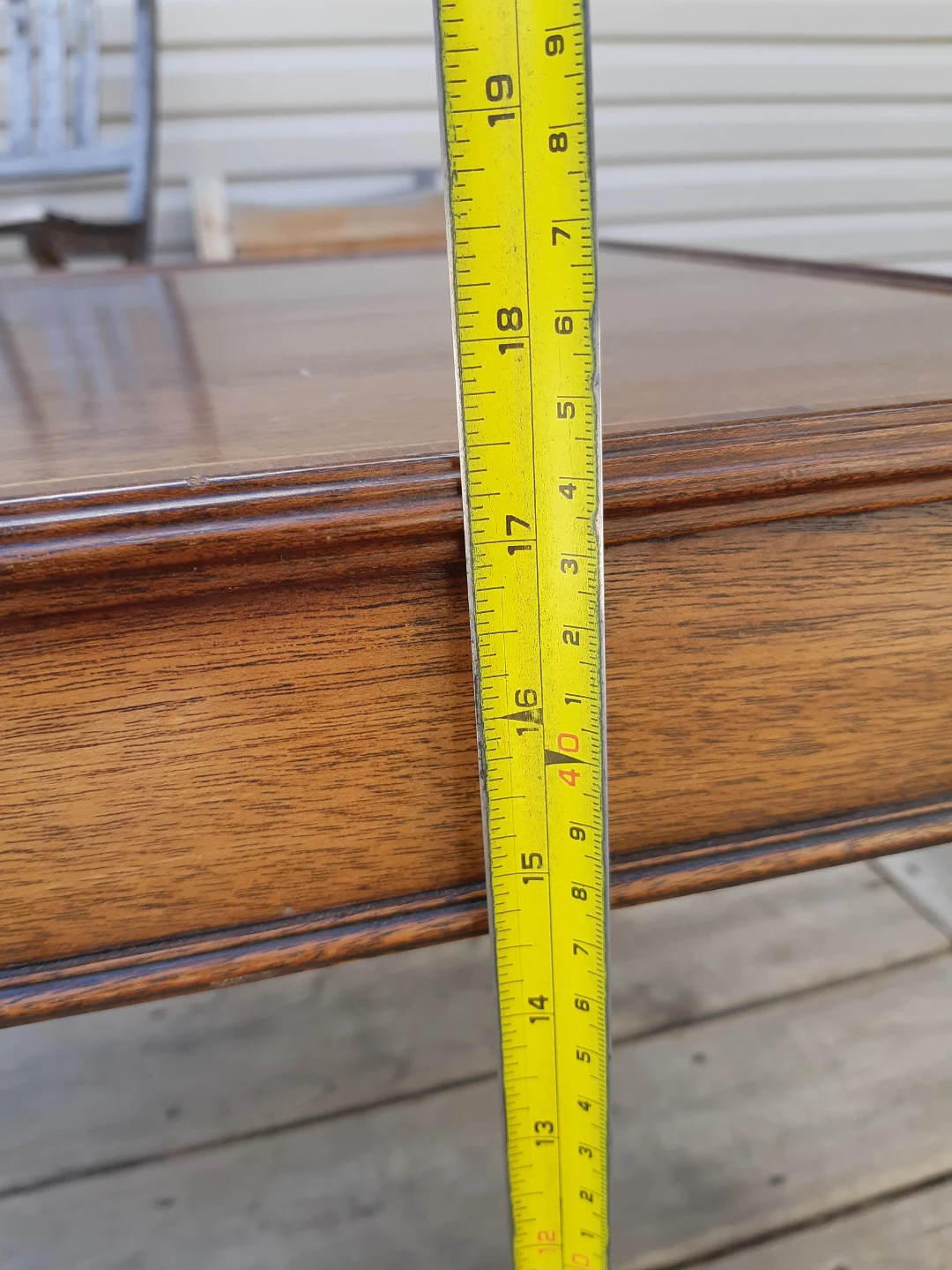 mid-20th century inlaid mahogany side table - photo 3