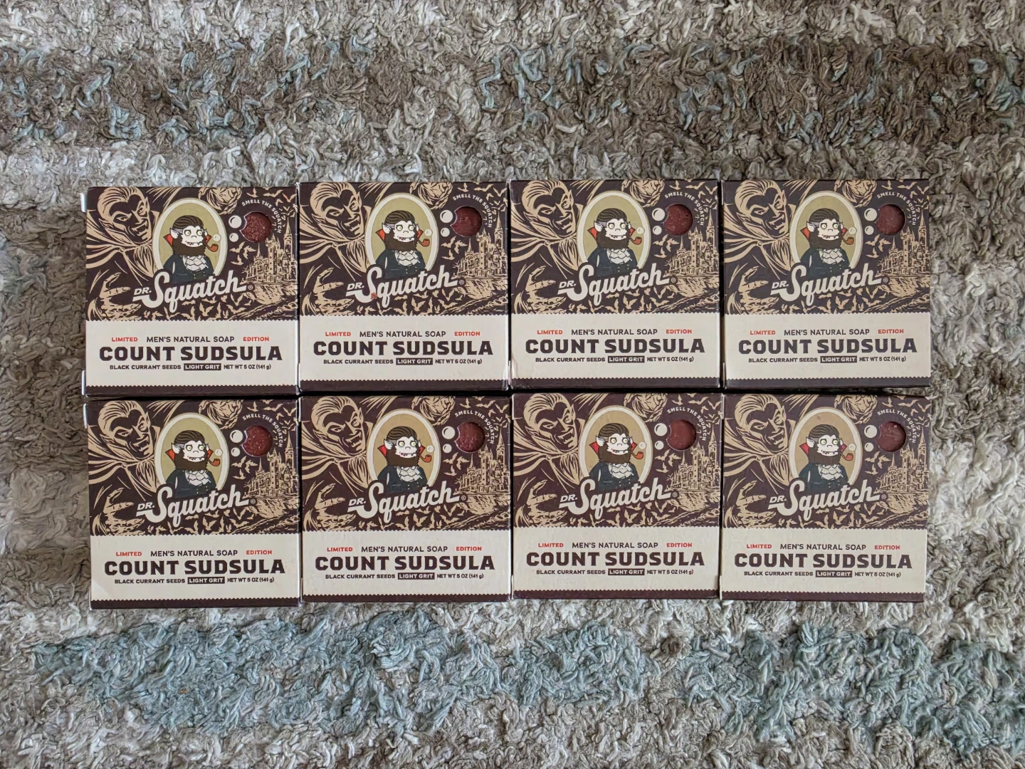 8 × Dr. Squatch Limited Edition Count Sudsula bar soap