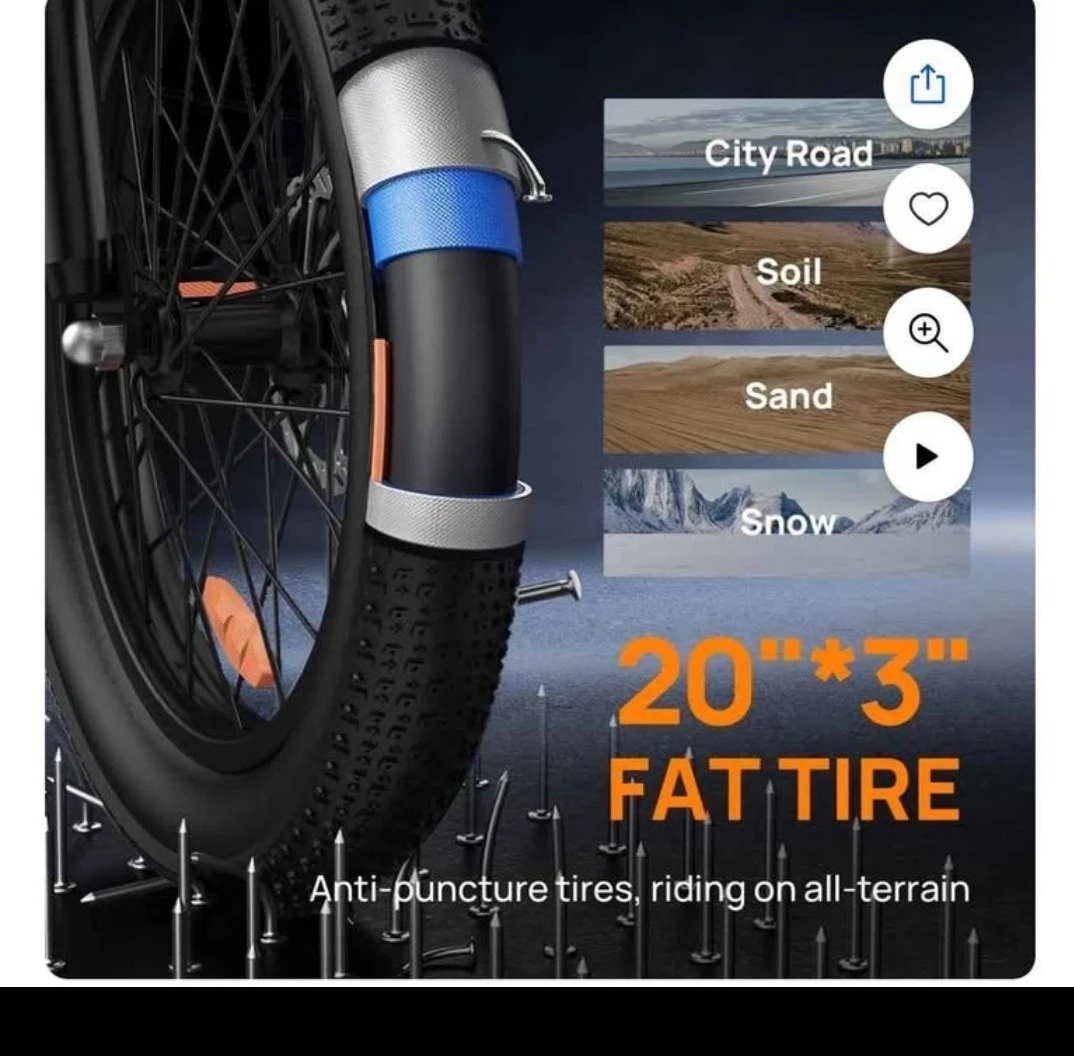 URBLIFE Electric Fat Tire Bike - photo 4