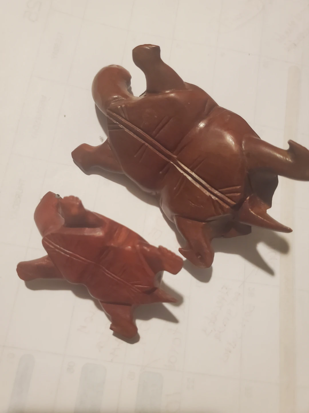 Wooden Turtle Carvings (Set of 2) - photo 2