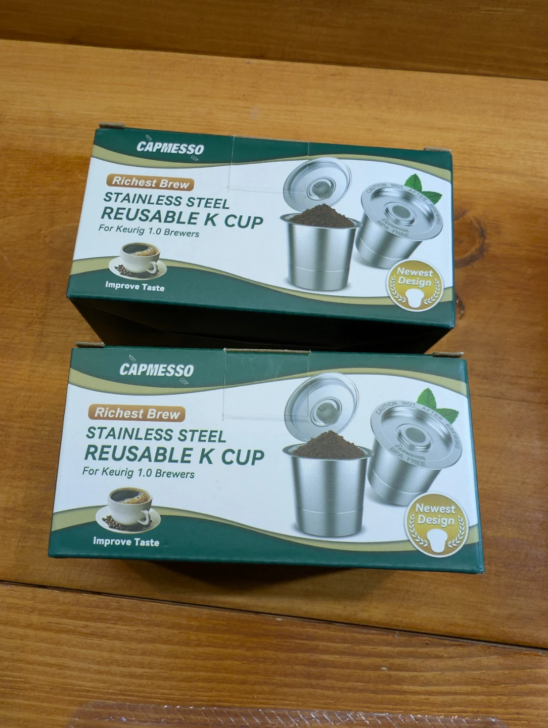 Capmesso Stainless Steel Reusable K Cups for Keurig  (2 Pack)
