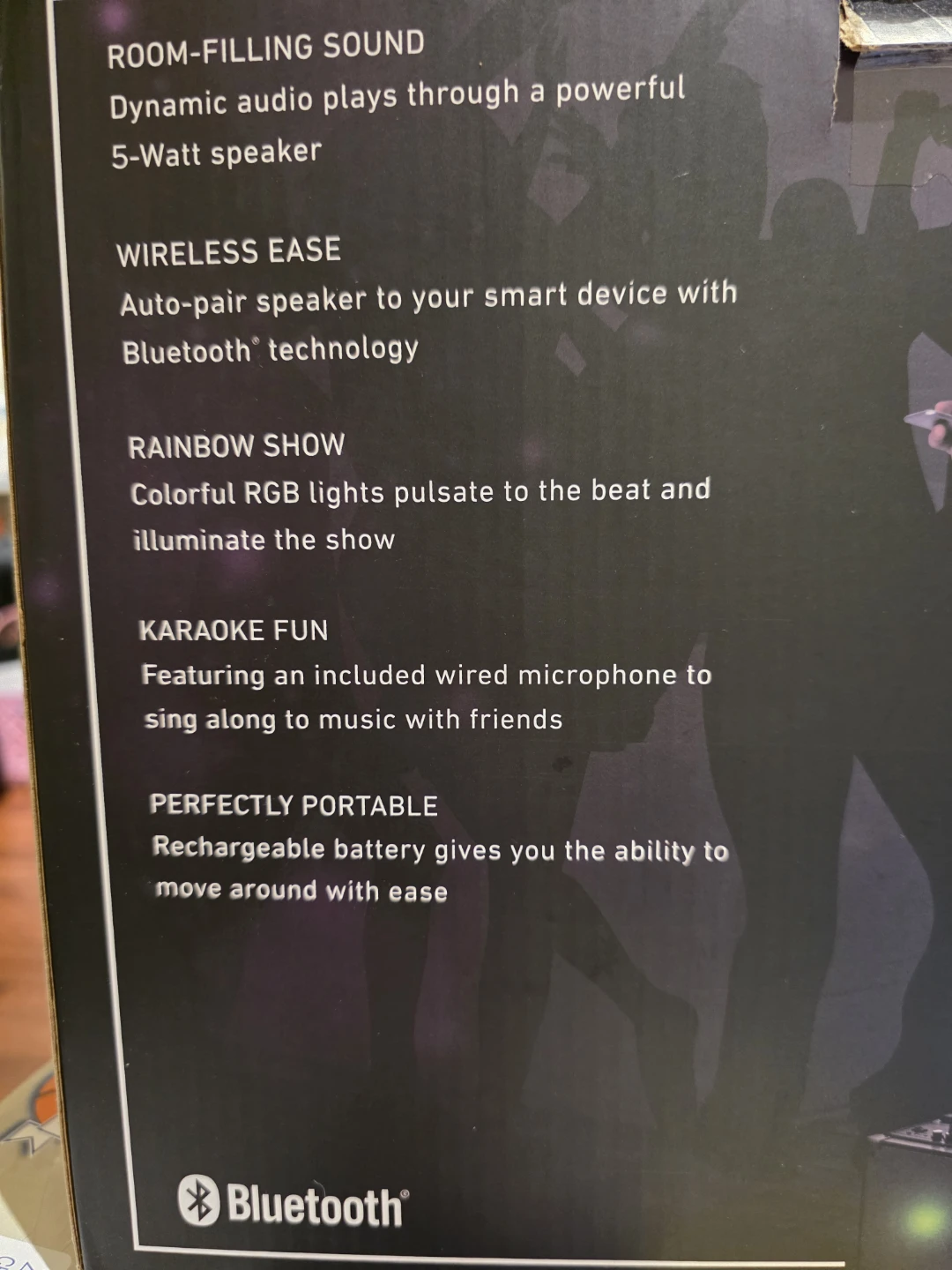 ART+SOUND Portable Karaoke Machine with Bluetooth and Microphone - photo 5