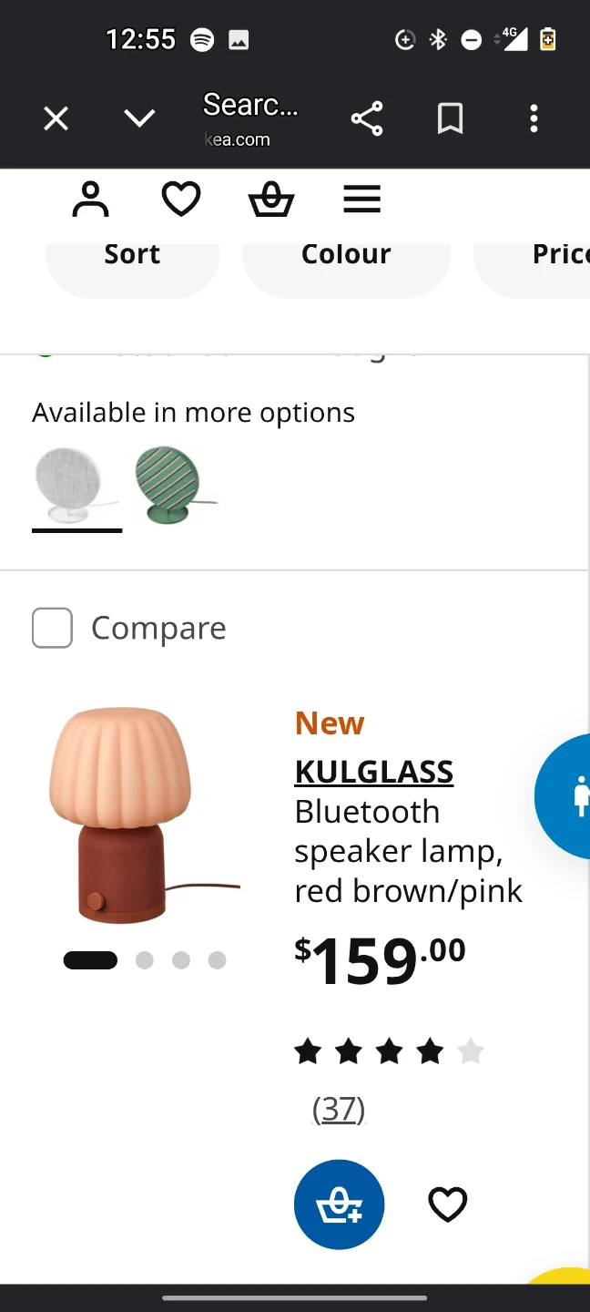 KULGLASS Bluetooth Speaker Lamp - Red Brown/Pink - photo 4