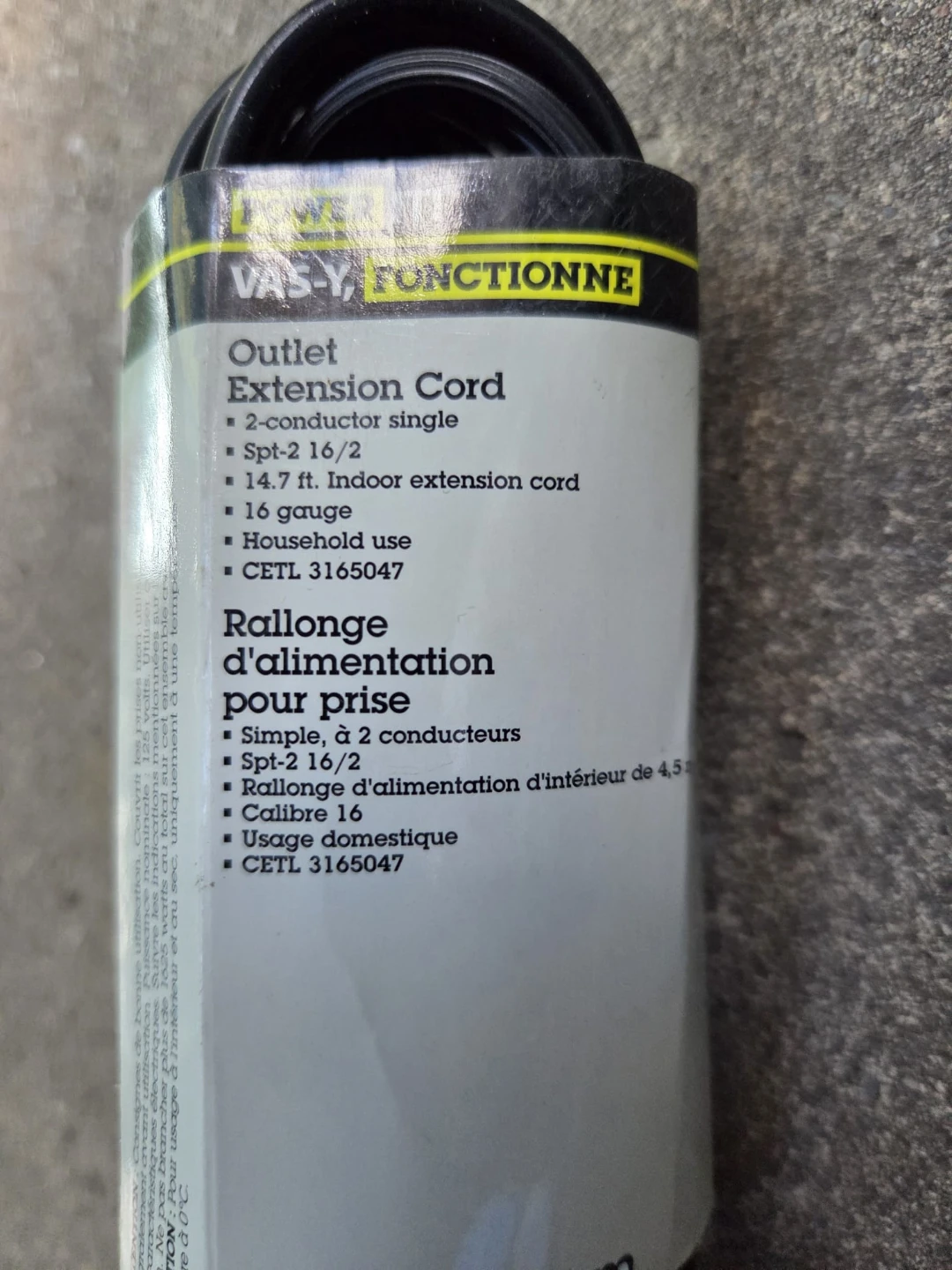 ⚽️ POWER IT! 14.7 ft. Indoor Extension Cord - photo 2
