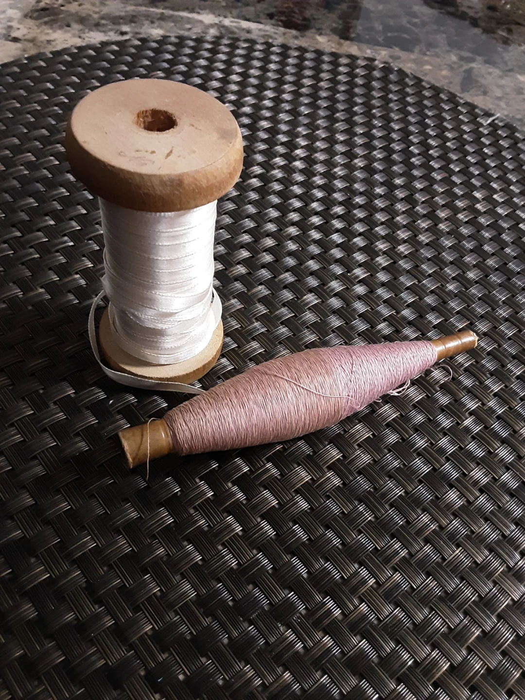 Vintage wooden spool & bobbin