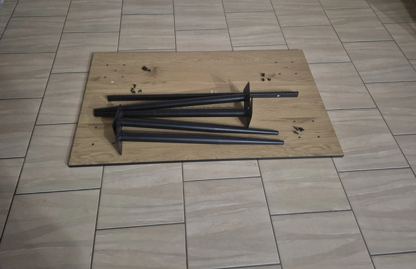 Wooden Dining Table with Metal Legs - photo 3
